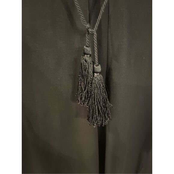 Michael Michael Kors Black Slinky Tassel Tie Long Sleeve Dress sz S EUC - Picture 3 of 8
